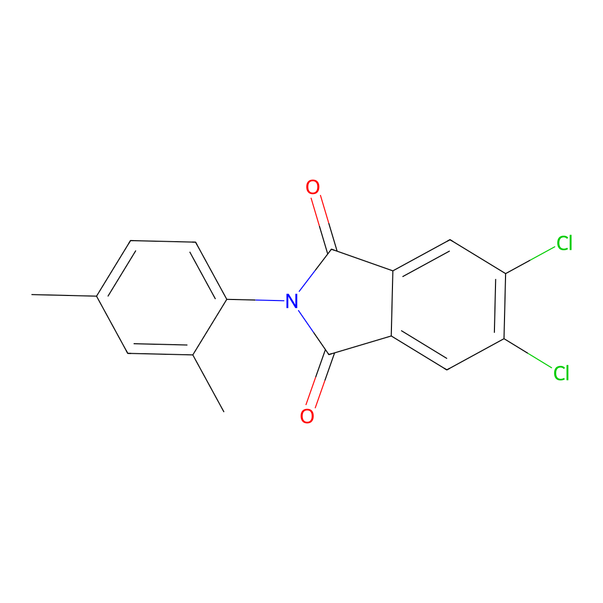 5,6-Dichloro-2-(2,4-dimethylphenyl)isoindole-1,3-dione molecular structure, CAS 351998-04-4