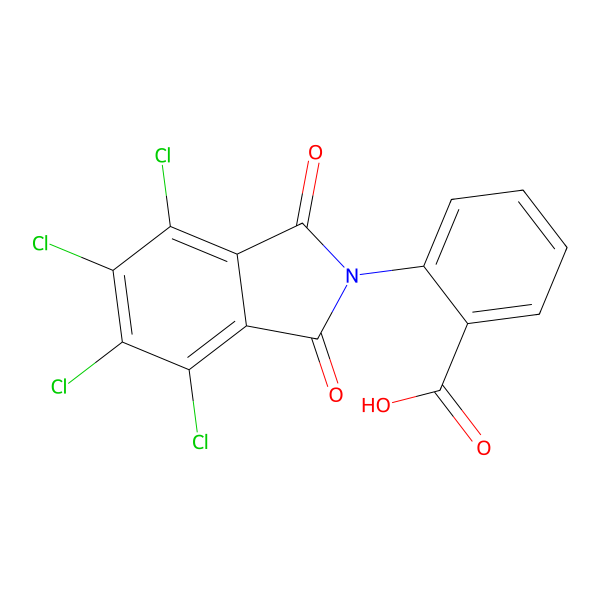 2-(4,5,6,7-tetrachloro-1,3-dioxo-1,3-dihydro-2H-isoindol-2-yl)benzoic acid molecular structure, CAS 351998-35-1