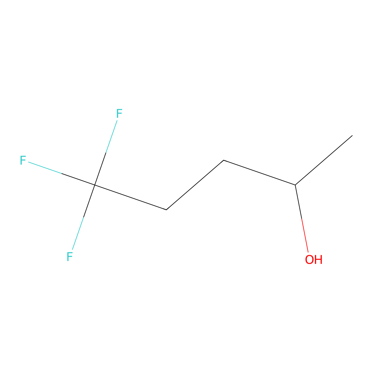 5,5,5-Trifluoropentan-2-ol molecular structure, CAS 352-58-9