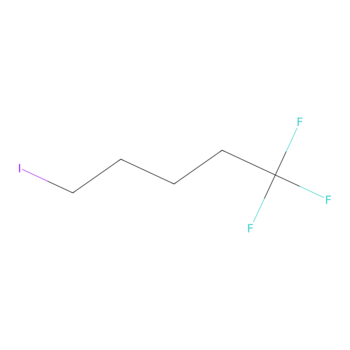 5-Iodo-1,1,1-trifluoropentane molecular structure, CAS 352-60-3