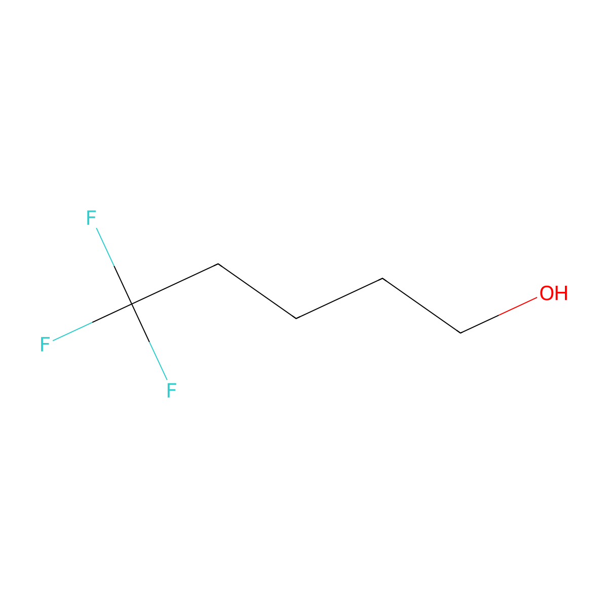 5,5,5-Trifluoropentan-1-ol molecular structure, CAS 352-61-4