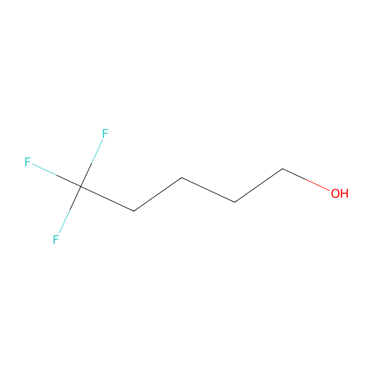 5,5,5-Trifluoropentan-1-ol molecular structure, CAS 352-61-4