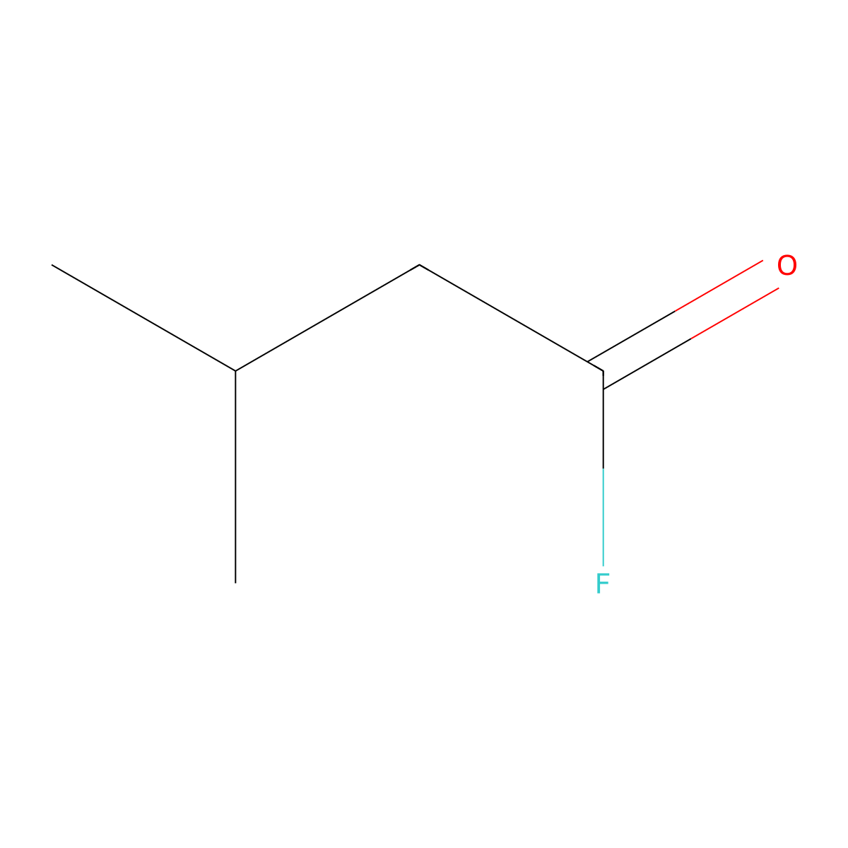 3-Methylbutanoyl fluoride molecular structure, CAS 352-66-9