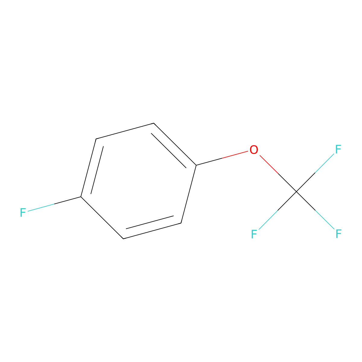 4-(Trifluoromethoxy)fluorobenzene molecular structure, CAS 352-67-0