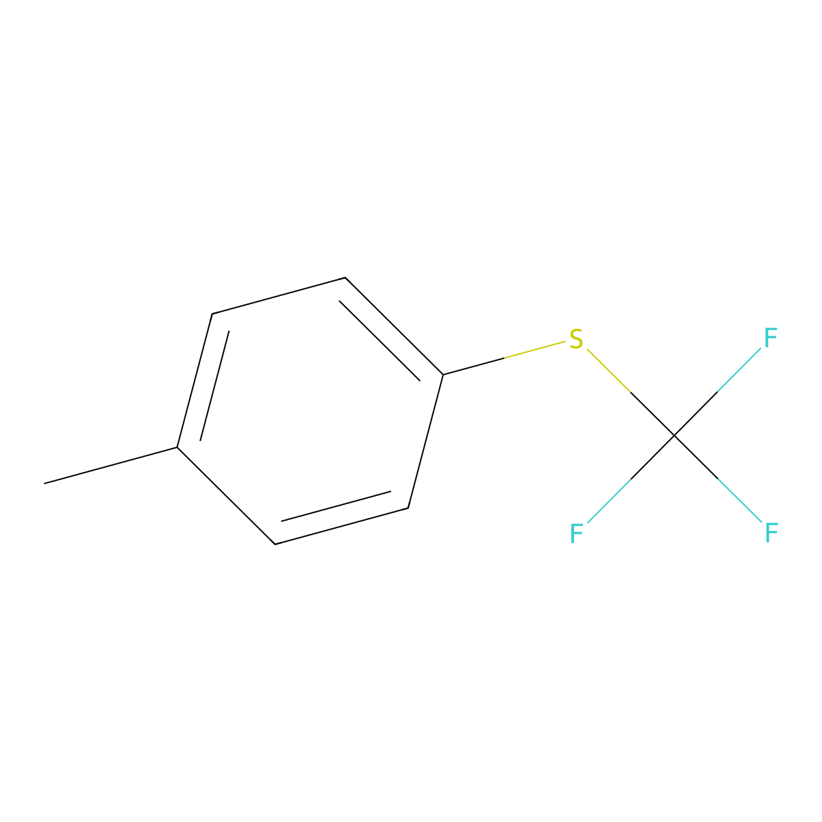4-(Trifluoromethylthio)toluene molecular structure, CAS 352-68-1