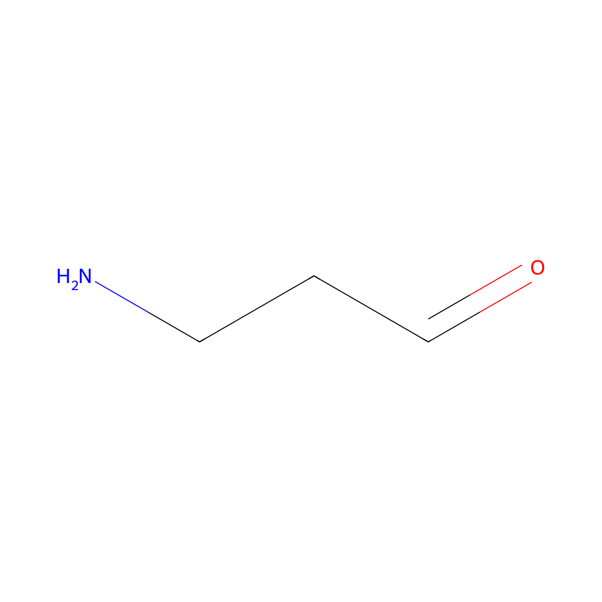 Propanal, 3-amino- molecular structure, CAS 352-92-1