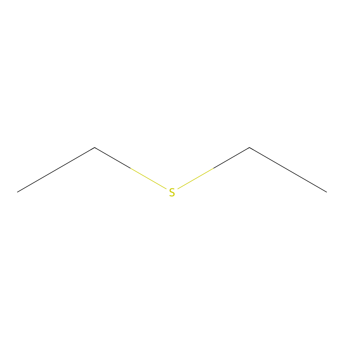 Ethyl sulfide molecular structure, CAS 352-93-2