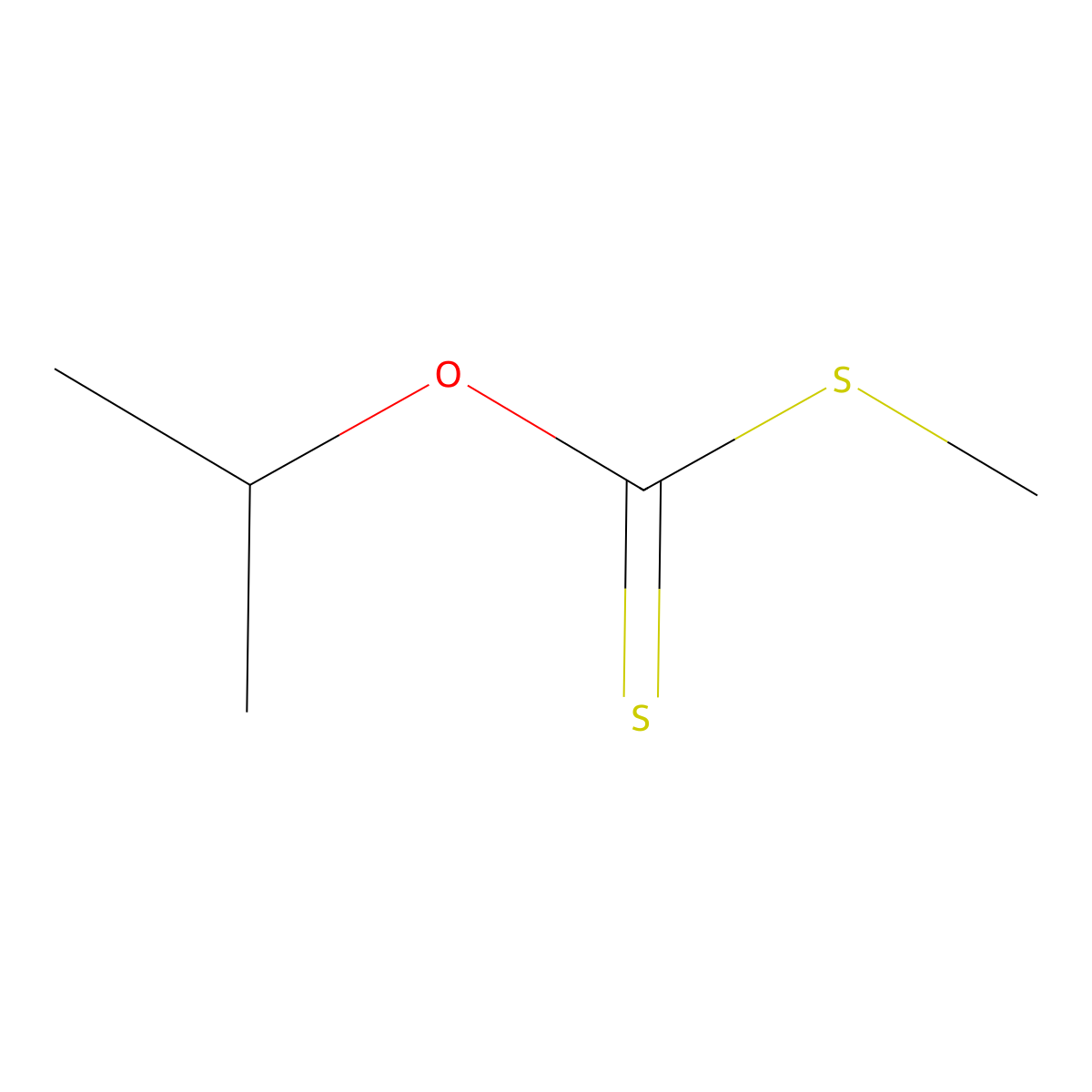O-isopropyl S-methyl dithiocarbonate molecular structure, CAS 35200-02-3