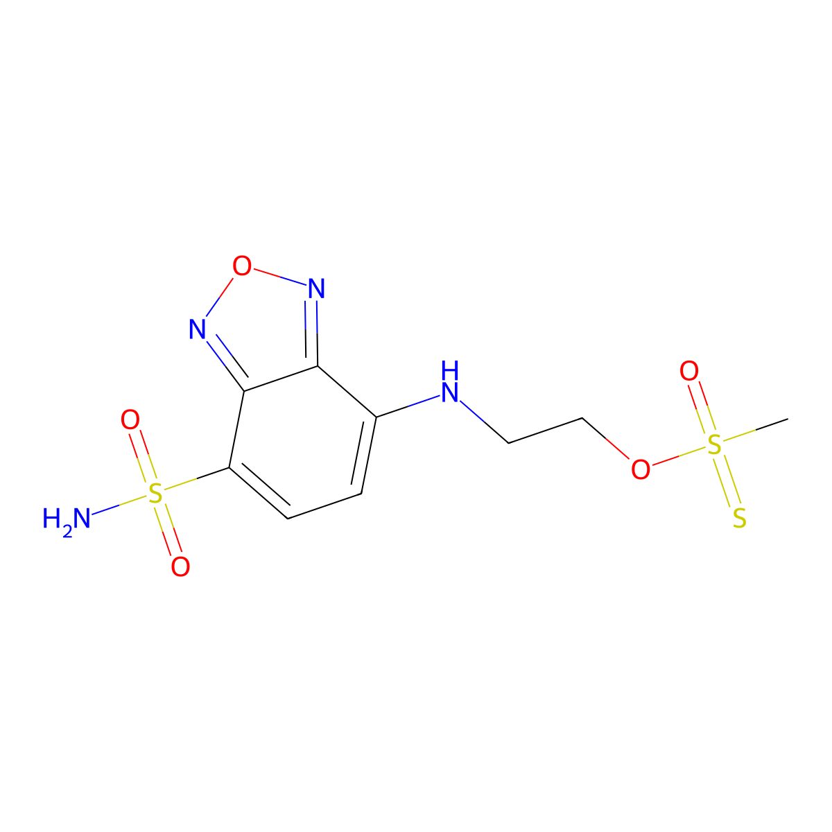 N-[4-(Aminosulfonyl)-2,1,3-benzoxadiazol-7-yl]-2-aminoethyl methanethiosulfonate molecular structure, CAS 352000-01-2
