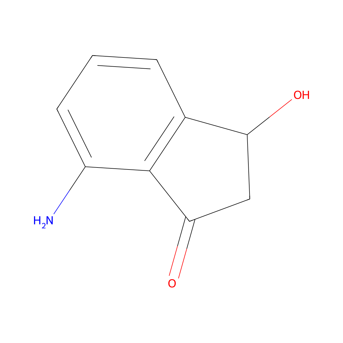 7-Amino-3-hydroxy-2,3-dihydro-1H-inden-1-one molecular structure, CAS 352000-78-3