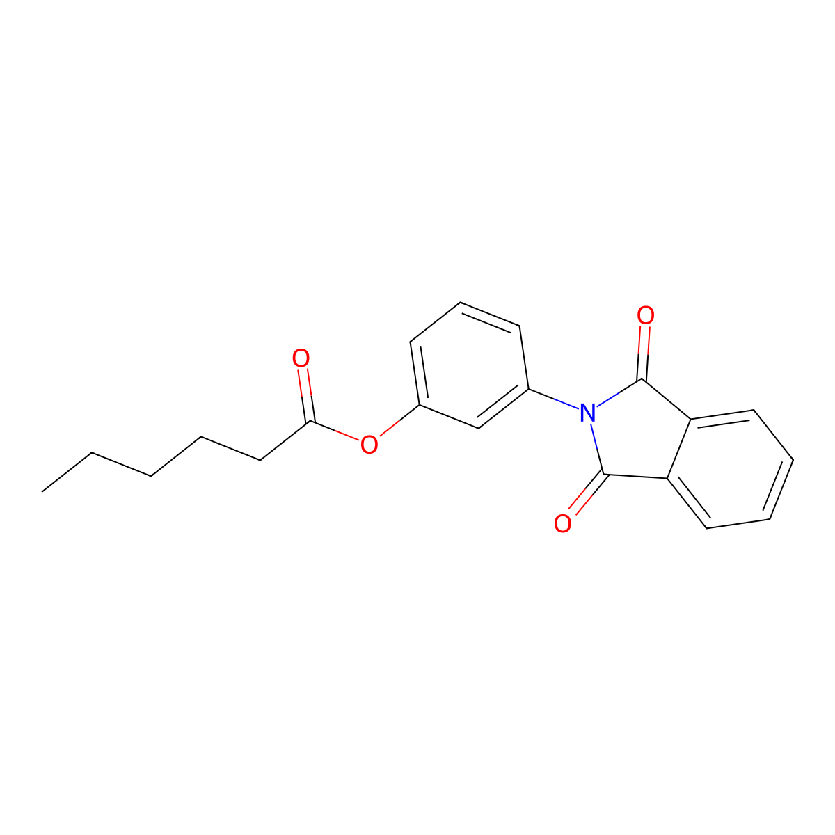 [3-(1,3-Dioxoisoindol-2-yl)phenyl] hexanoate molecular structure, CAS 352005-51-7