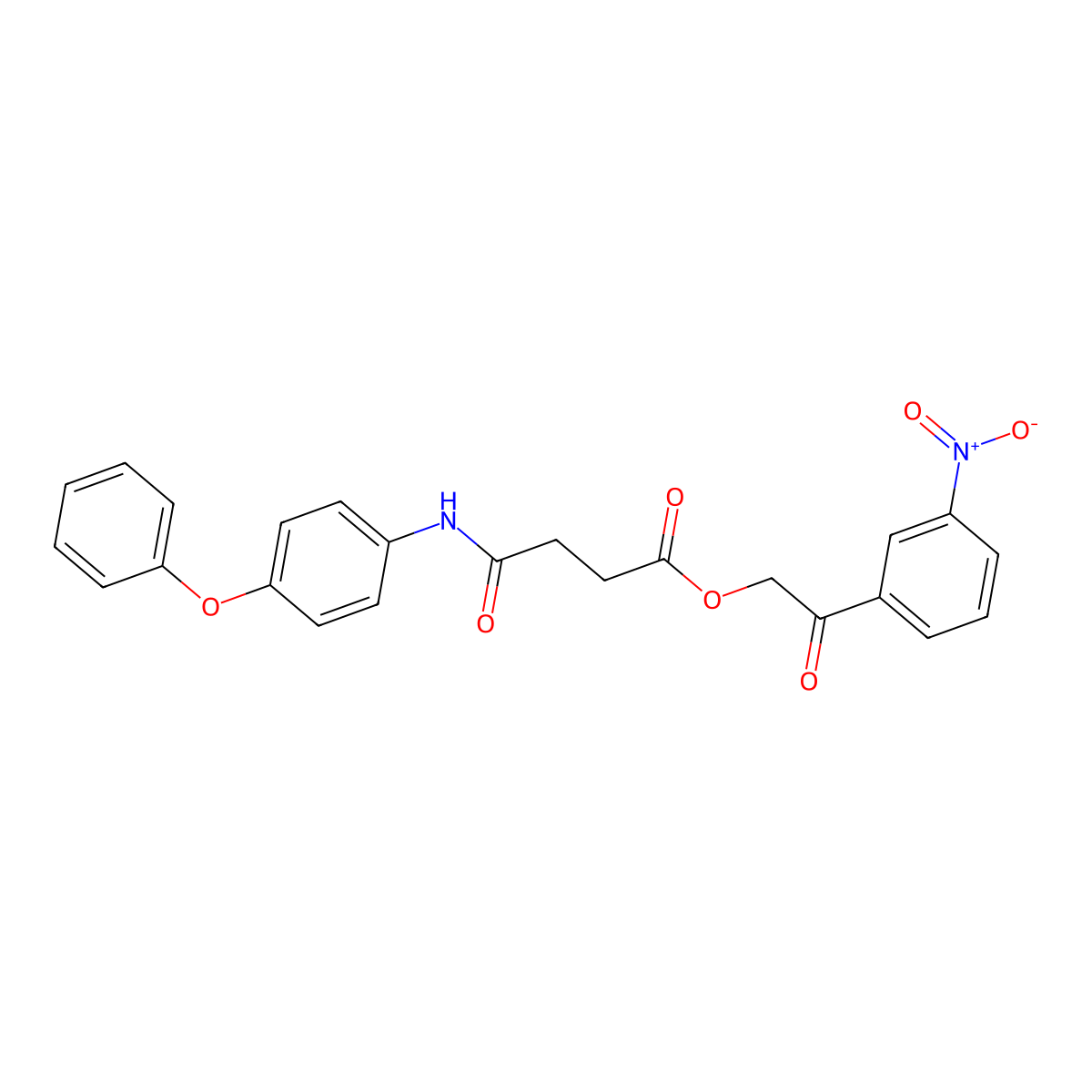 2-{3-Nitrophenyl}-2-oxoethyl 4-oxo-4-(4-phenoxyanilino)butanoate molecular structure, CAS 352005-56-2