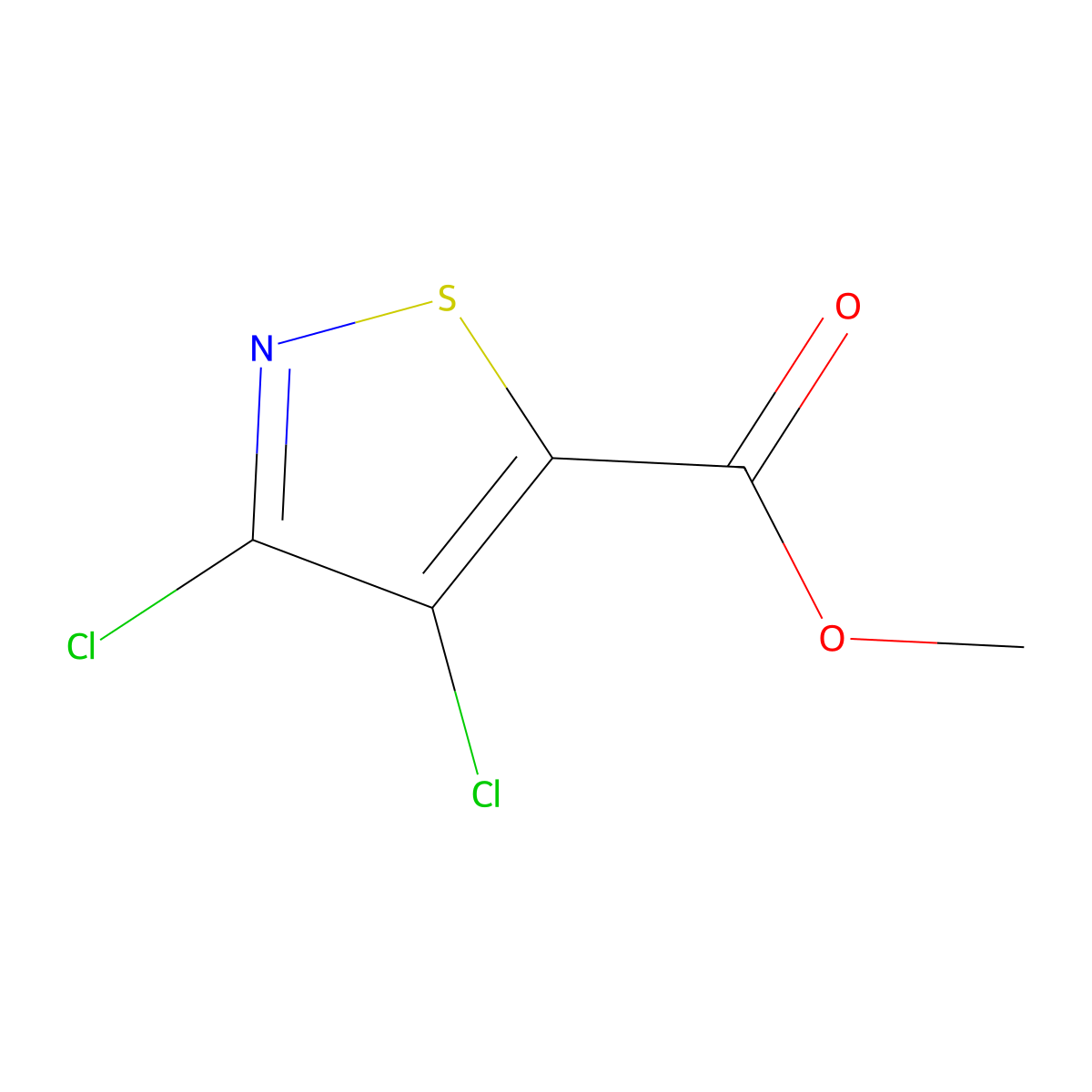 Methyl 3,4-dichloroisothiazole-5-carboxylate molecular structure, CAS 352010-56-1