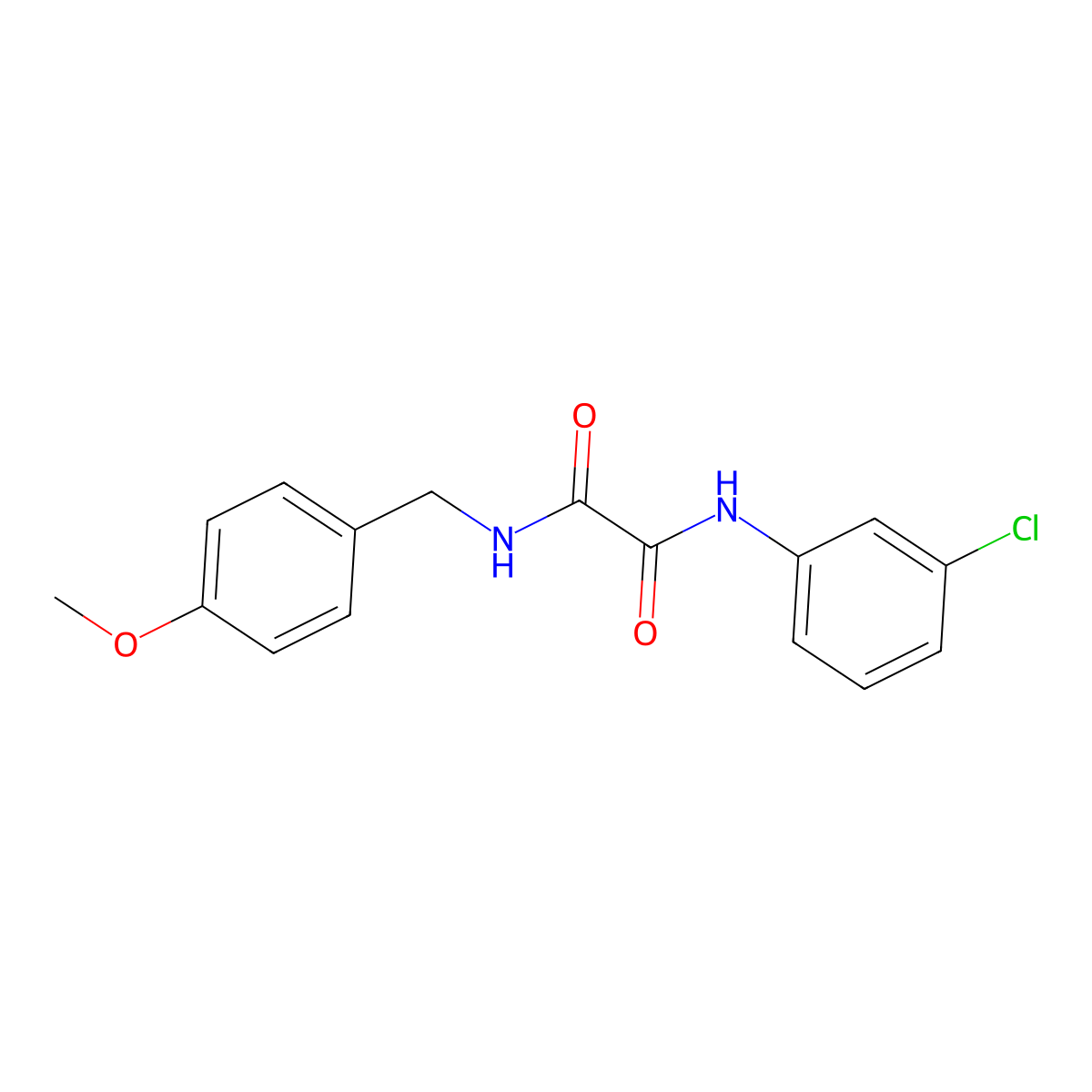 N~1~-(3-chlorophenyl)-N~2~-(4-methoxybenzyl)ethanediamide molecular structure, CAS 352011-51-9