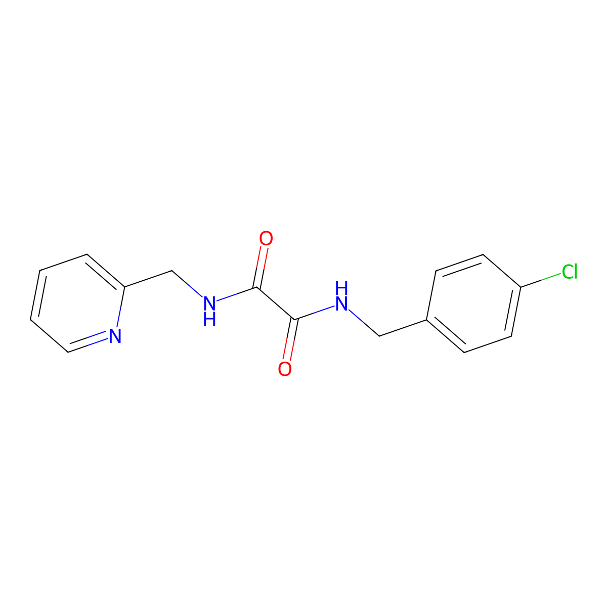 N-[(4-Chlorophenyl)methyl]-N'-[(pyridin-2-yl)methyl]ethanediamide molecular structure, CAS 352013-01-5