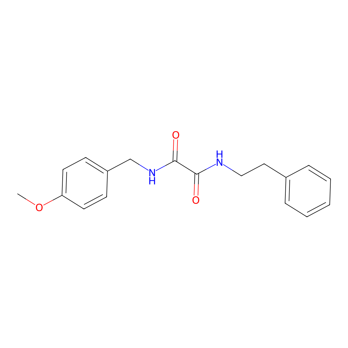N-(4-methoxybenzyl)-N'-(2-phenylethyl)ethanediamide molecular structure, CAS 352013-02-6