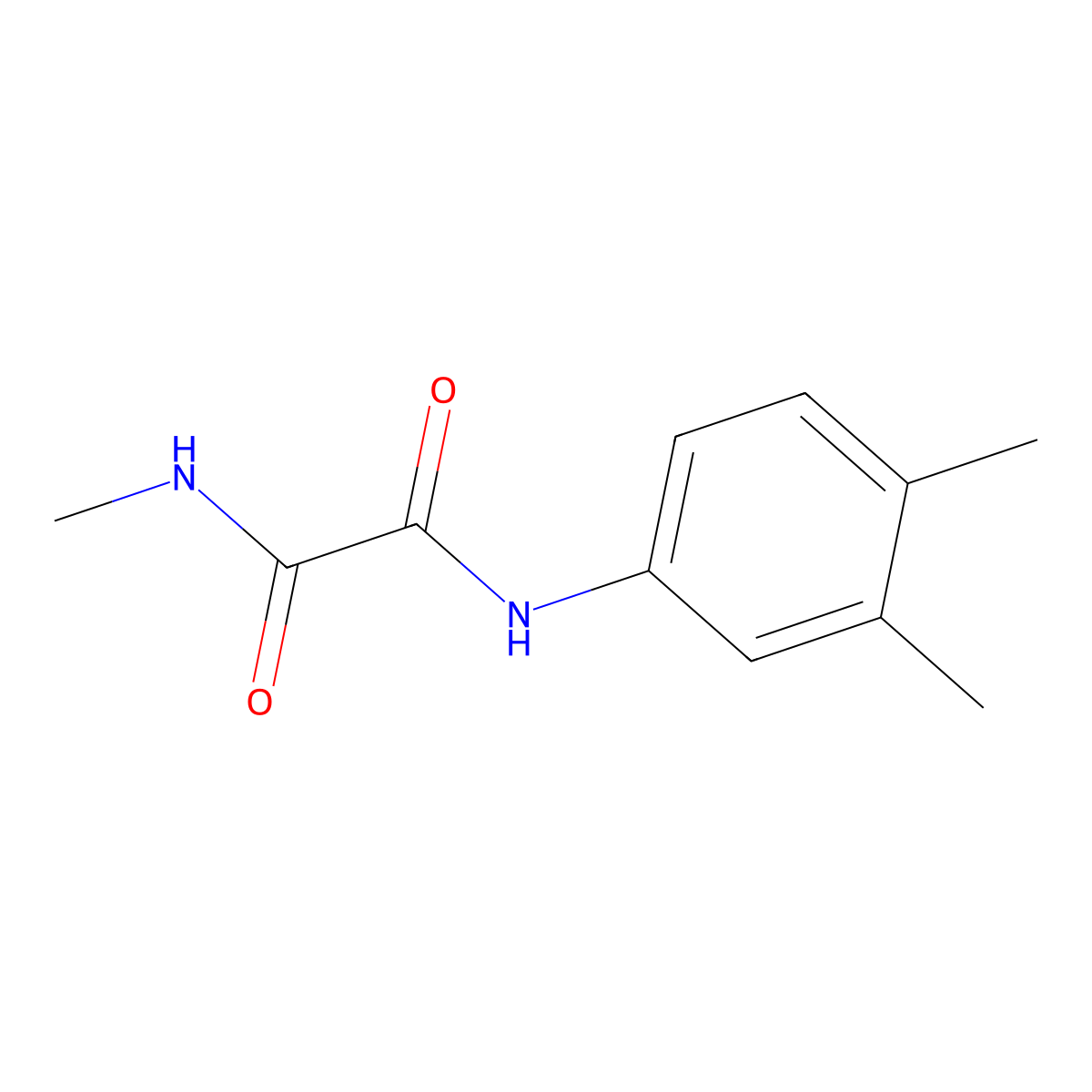 N-(3,4-dimethylphenyl)-N'-methylethanediamide molecular structure, CAS 352013-08-2
