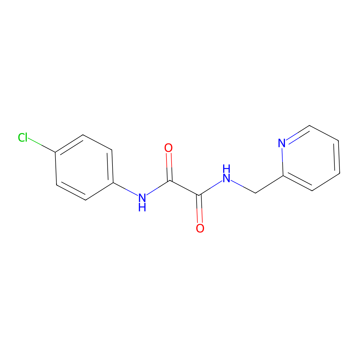 N'-(4-chlorophenyl)-N-(pyridin-2-ylmethyl)oxamide molecular structure, CAS 352013-11-7