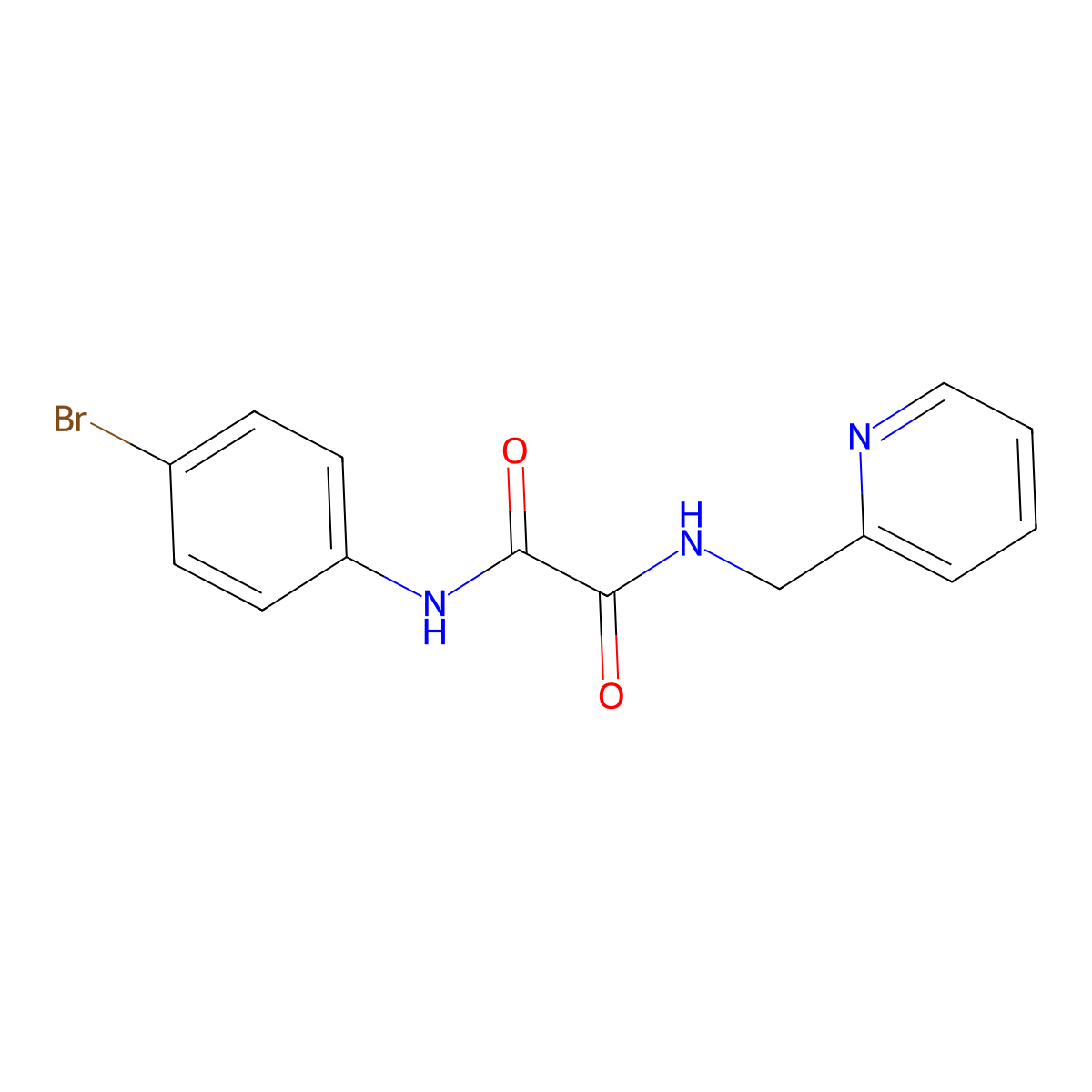 N-(4-bromophenyl)-N'-(pyridin-2-ylmethyl)ethanediamide molecular structure, CAS 352013-12-8