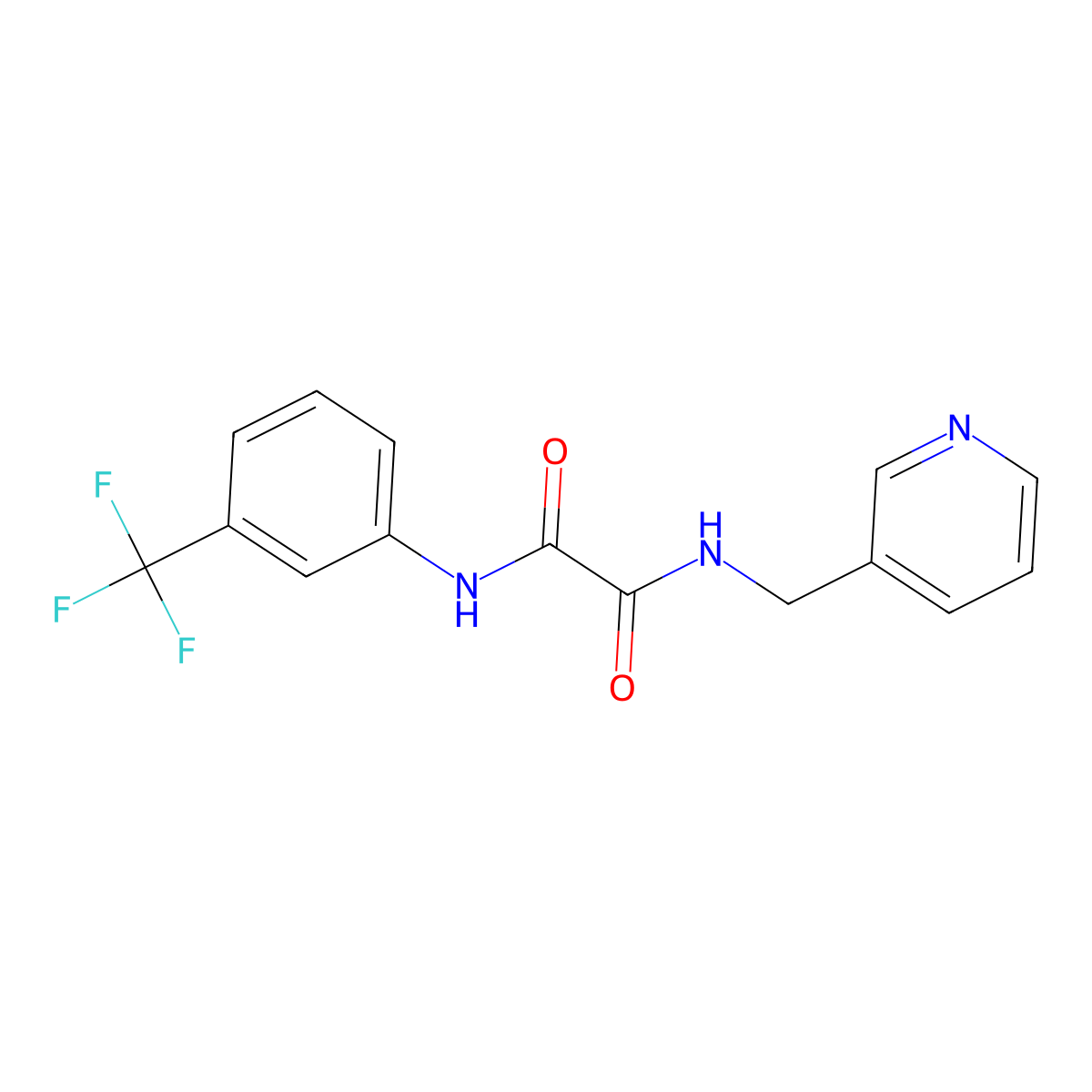 N-(pyridin-3-ylmethyl)-N'-[3-(trifluoromethyl)phenyl]oxamide molecular structure, CAS 352013-16-2