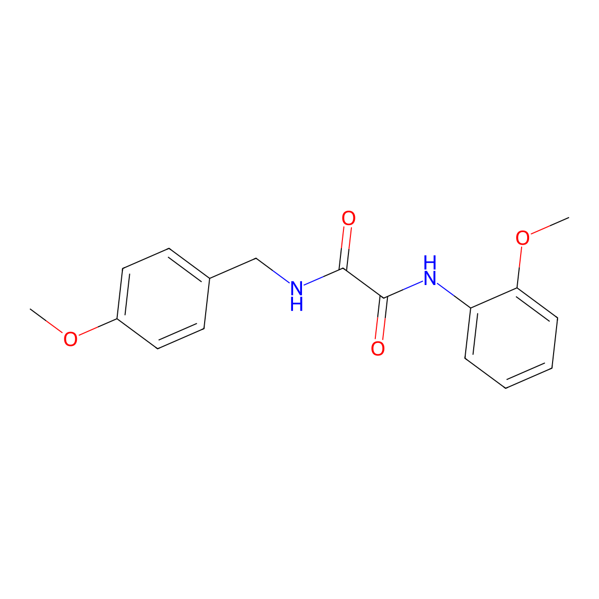 N-(4-methoxybenzyl)-N'-(2-methoxyphenyl)ethanediamide molecular structure, CAS 352013-17-3