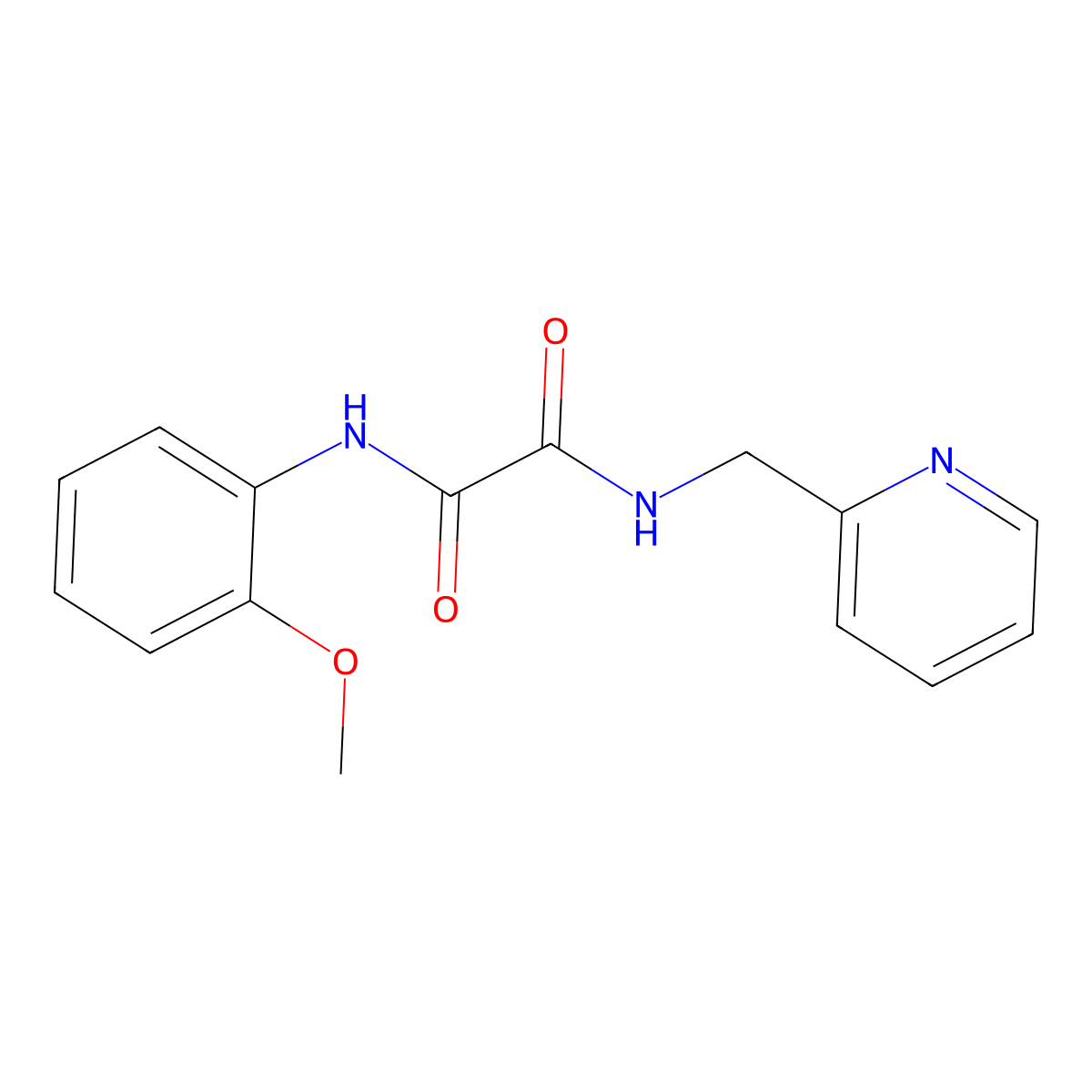 N-(2-methoxyphenyl)-N'-(pyridin-2-ylmethyl)ethanediamide molecular structure, CAS 352013-18-4