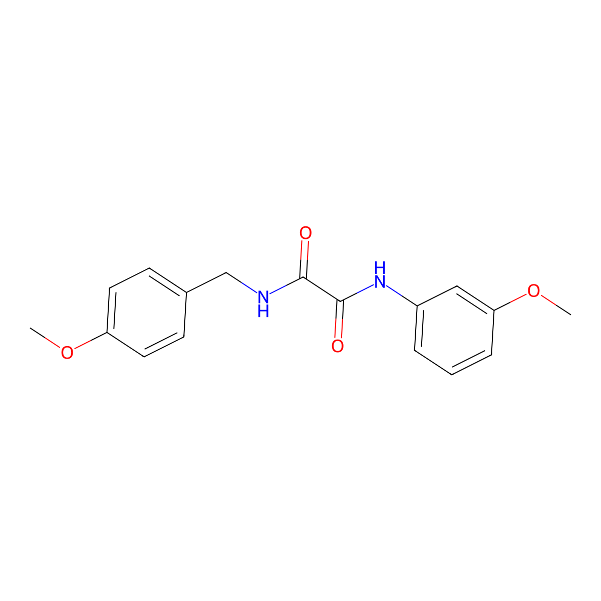 N-(4-methoxybenzyl)-N'-(3-methoxyphenyl)ethanediamide molecular structure, CAS 352013-21-9