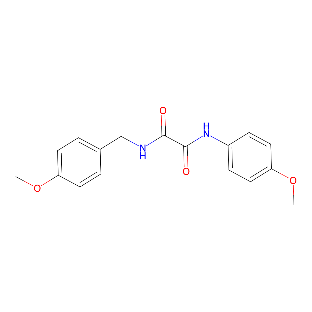N-(4-methoxybenzyl)-N'-(4-methoxyphenyl)ethanediamide molecular structure, CAS 352013-22-0