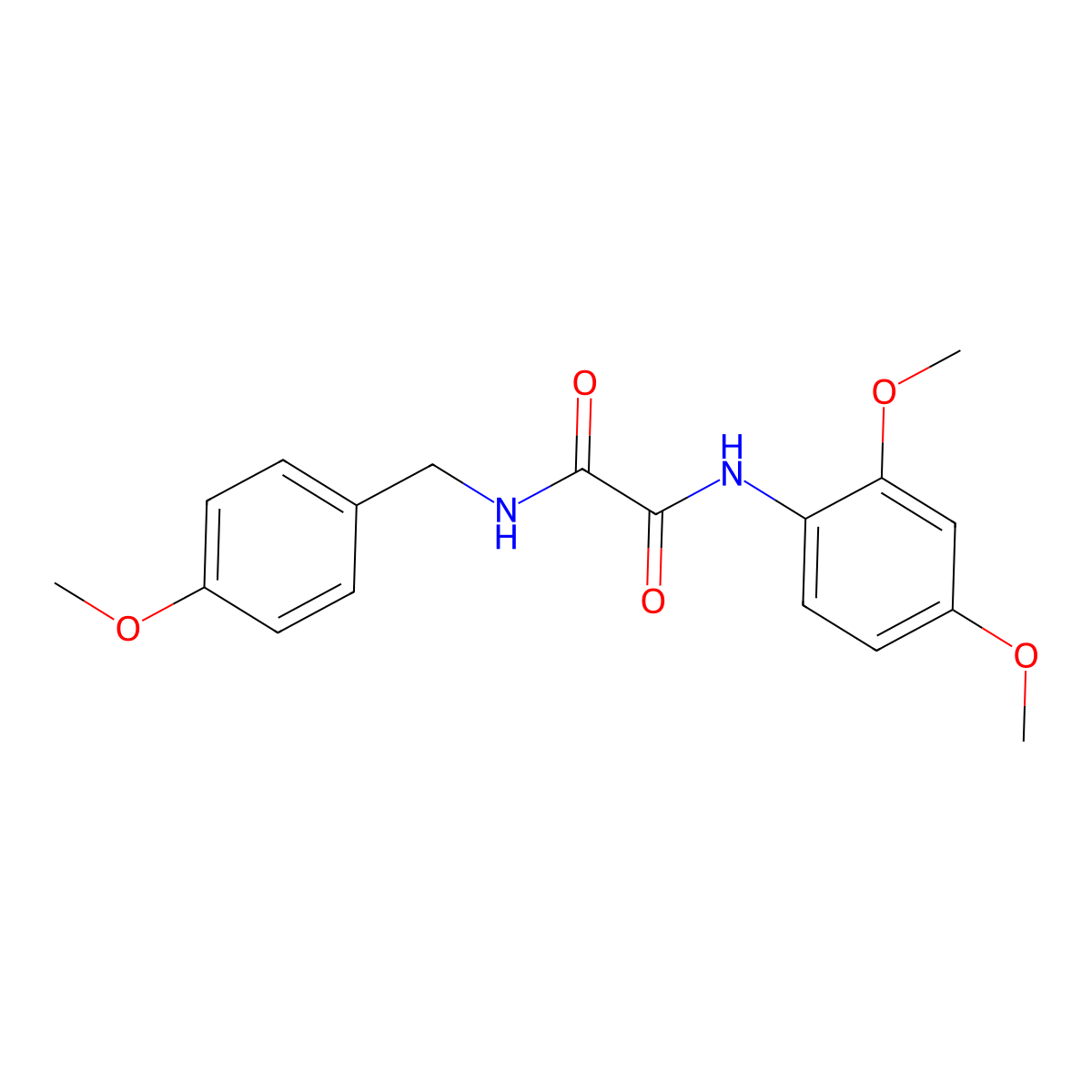 N-(2,4-dimethoxyphenyl)-N'-(4-methoxybenzyl)ethanediamide molecular structure, CAS 352013-25-3