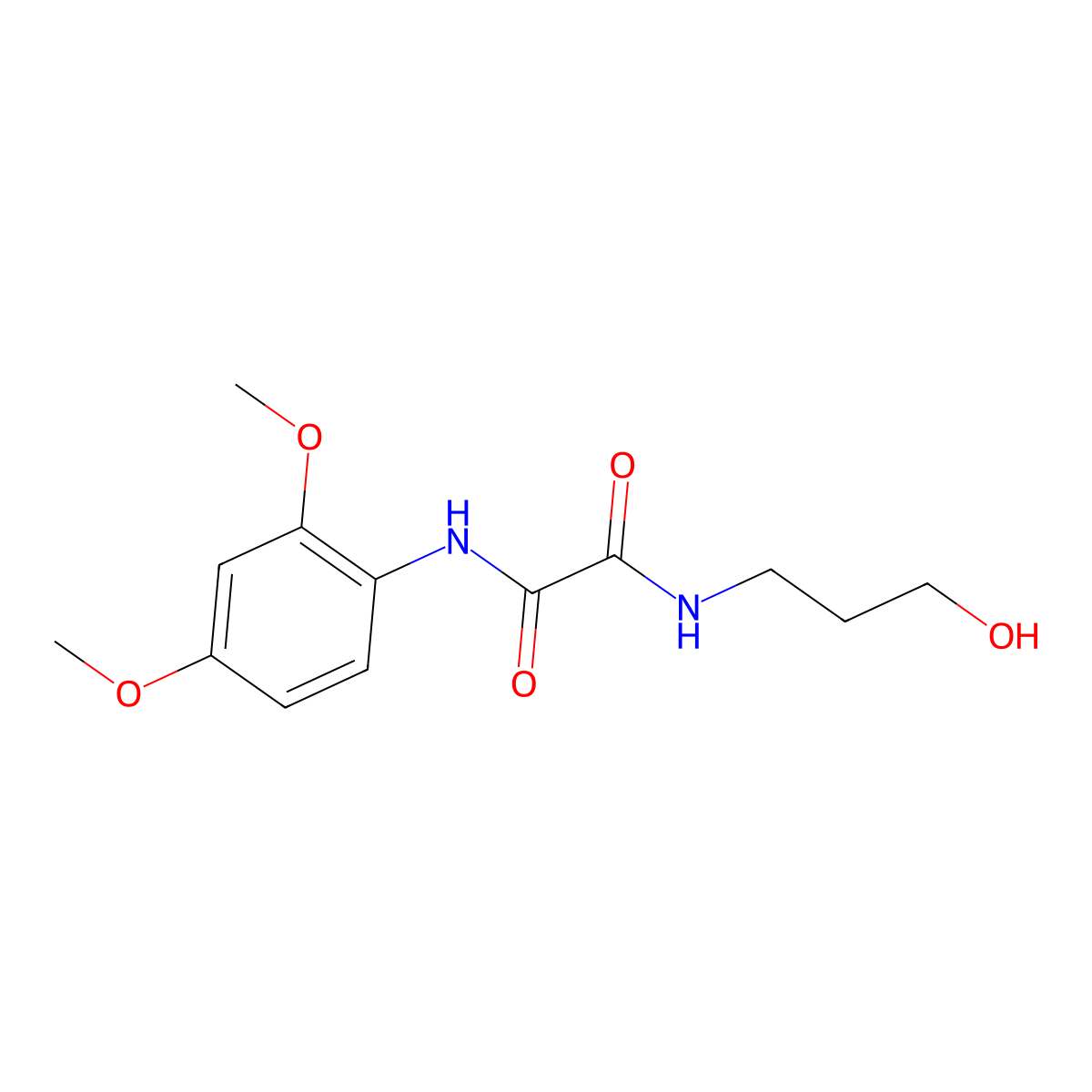 N~1~-(2,4-dimethoxyphenyl)-N~2~-(3-hydroxypropyl)ethanediamide molecular structure, CAS 352013-26-4