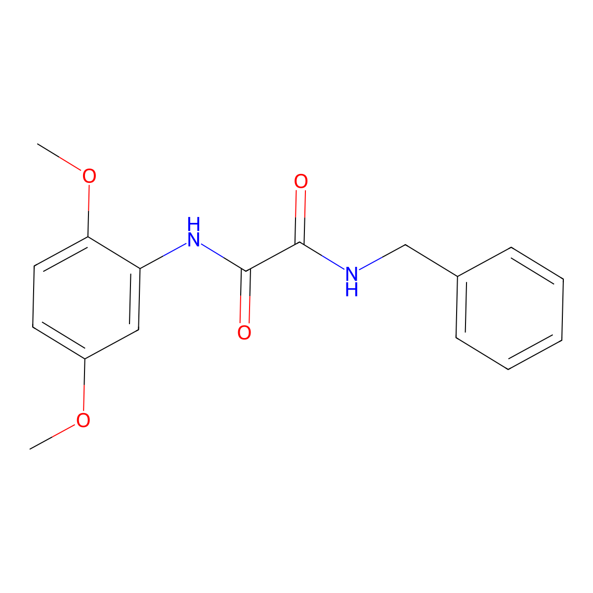 N-benzyl-N'-(2,5-dimethoxyphenyl)ethanediamide molecular structure, CAS 352013-28-6