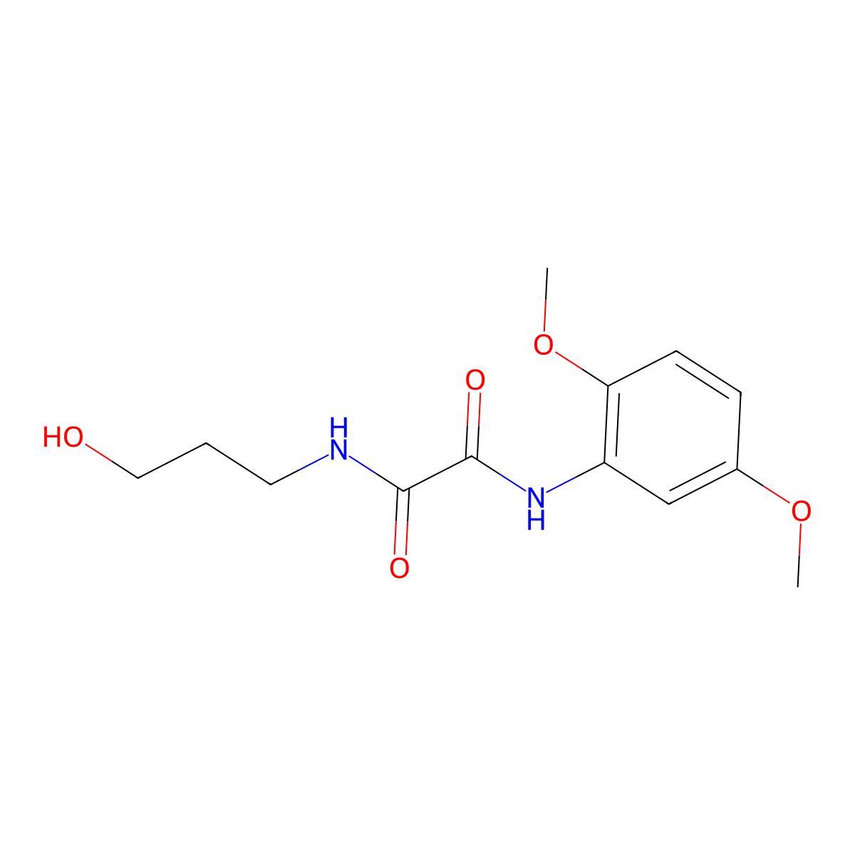 N-(2,5-dimethoxyphenyl)-N'-(3-hydroxypropyl)ethanediamide molecular structure, CAS 352013-31-1