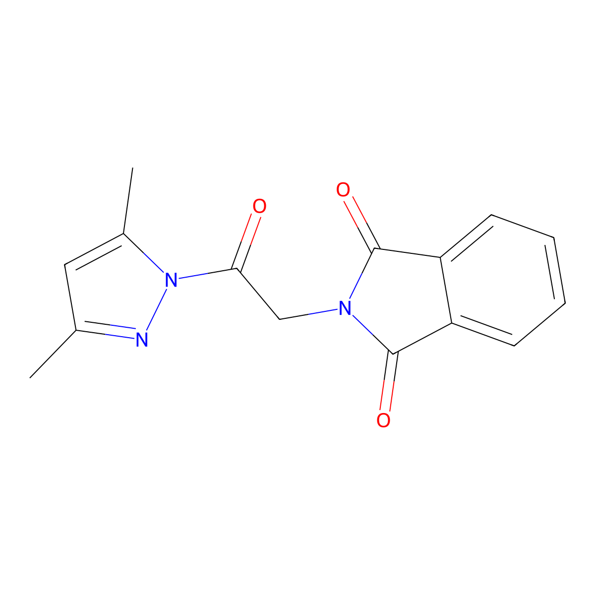 2-[2-(3,5-dimethyl-1H-pyrazol-1-yl)-2-oxoethyl]-1H-isoindole-1,3(2H)-dione molecular structure, CAS 352016-80-9
