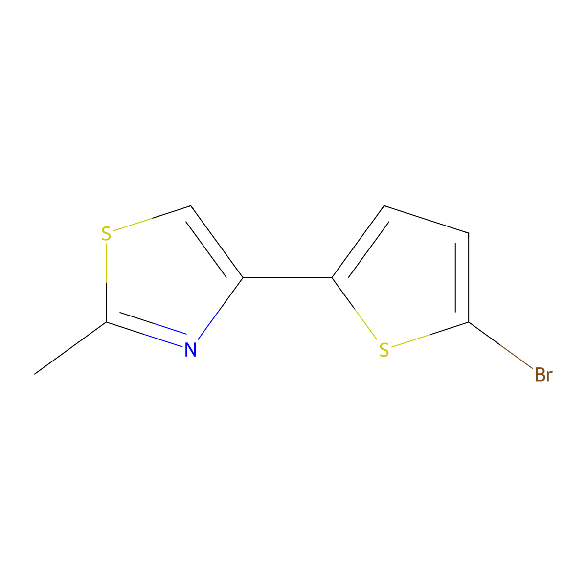 4-(5-Bromo-2-thienyl)-2-methyl-1,3-thiazole molecular structure, CAS 352018-87-2