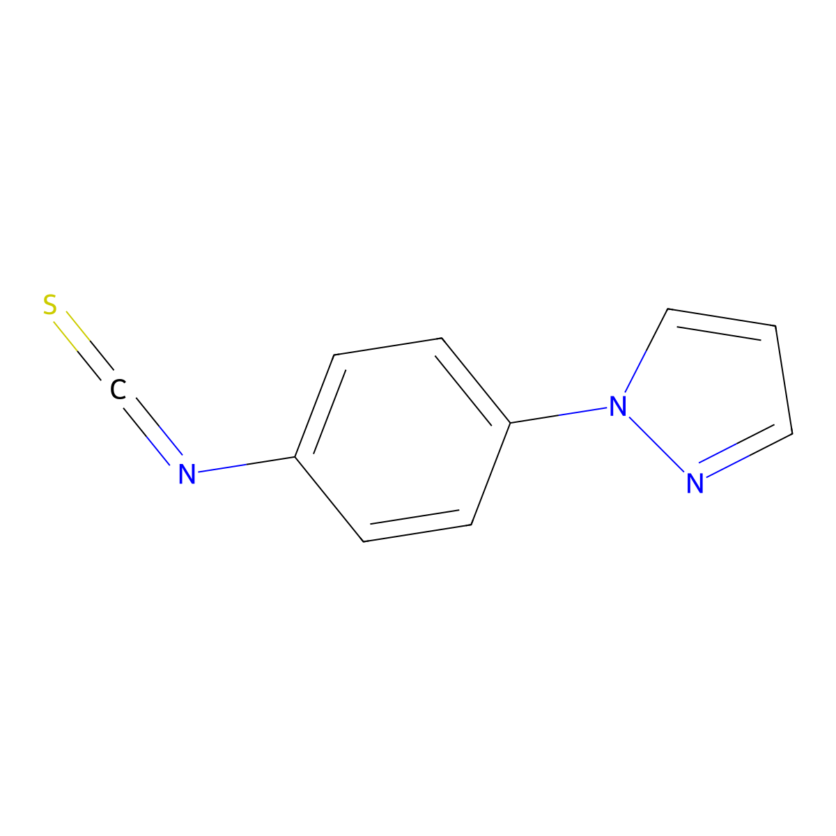 4-(1H-Pyrazol-1-yl)phenyl isothiocyanate molecular structure, CAS 352018-96-3