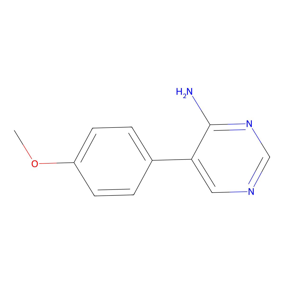 5-(4-Methoxyphenyl)pyrimidin-4-amine molecular structure, CAS 35202-24-5