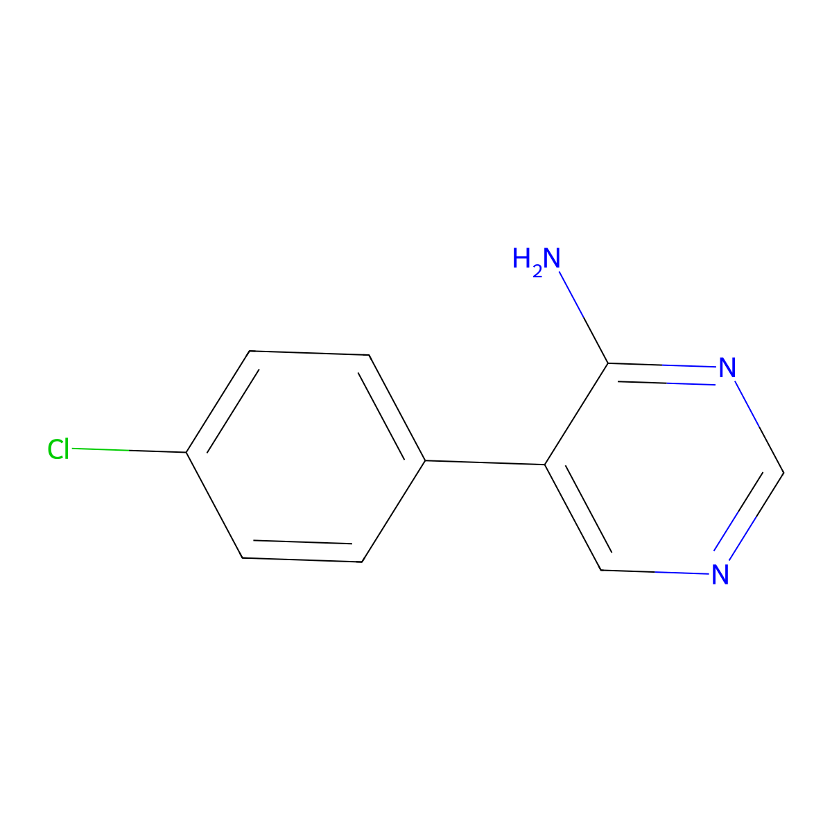 5-(4-Chlorophenyl)-4-pyrimidinamine molecular structure, CAS 35202-25-6