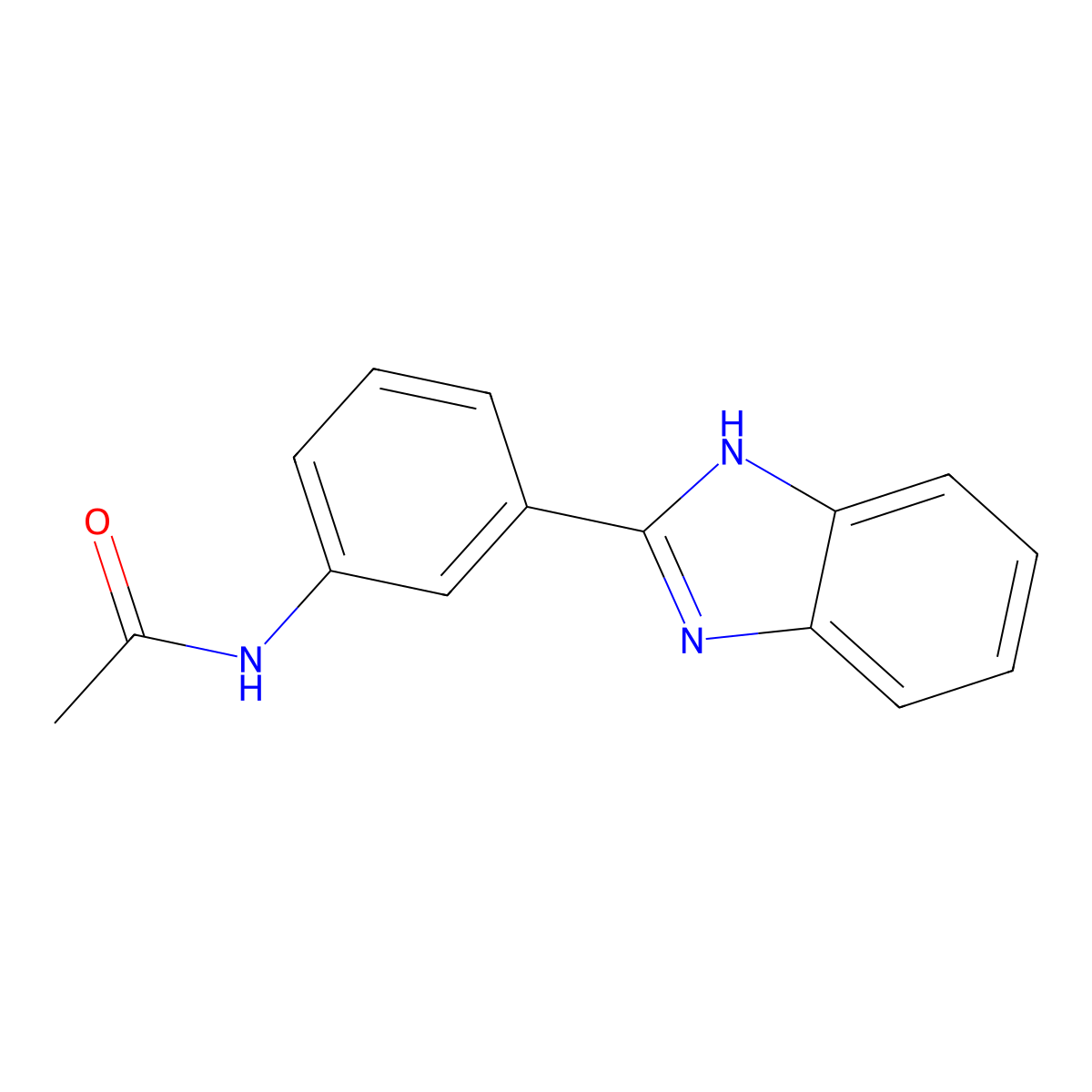 N-[3-(1H-benzimidazol-2-yl)phenyl]acetamide molecular structure, CAS 352020-52-1