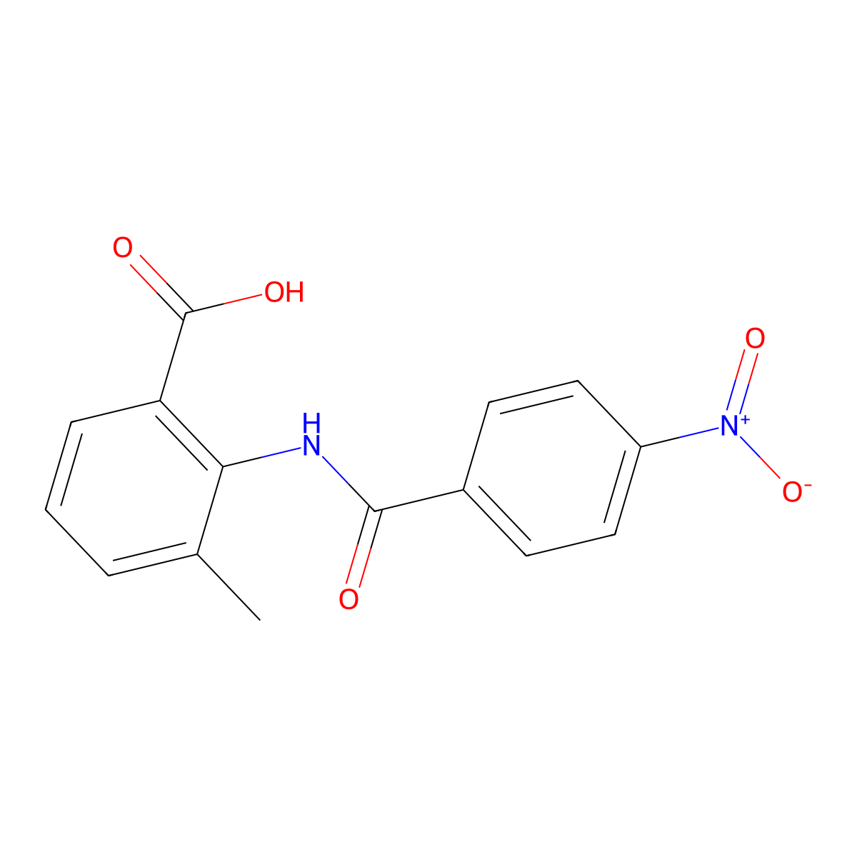 2-({4-Nitrobenzoyl}amino)-3-methylbenzoic acid molecular structure, CAS 352020-57-6