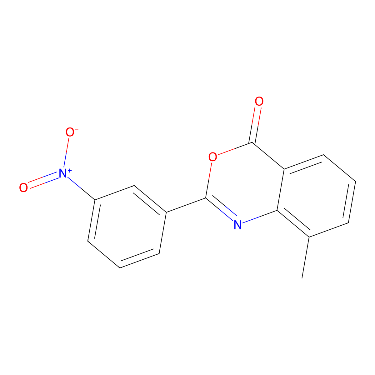 8-methyl-2-(3-nitrophenyl)-4H-3,1-benzoxazin-4-one molecular structure, CAS 352020-59-8
