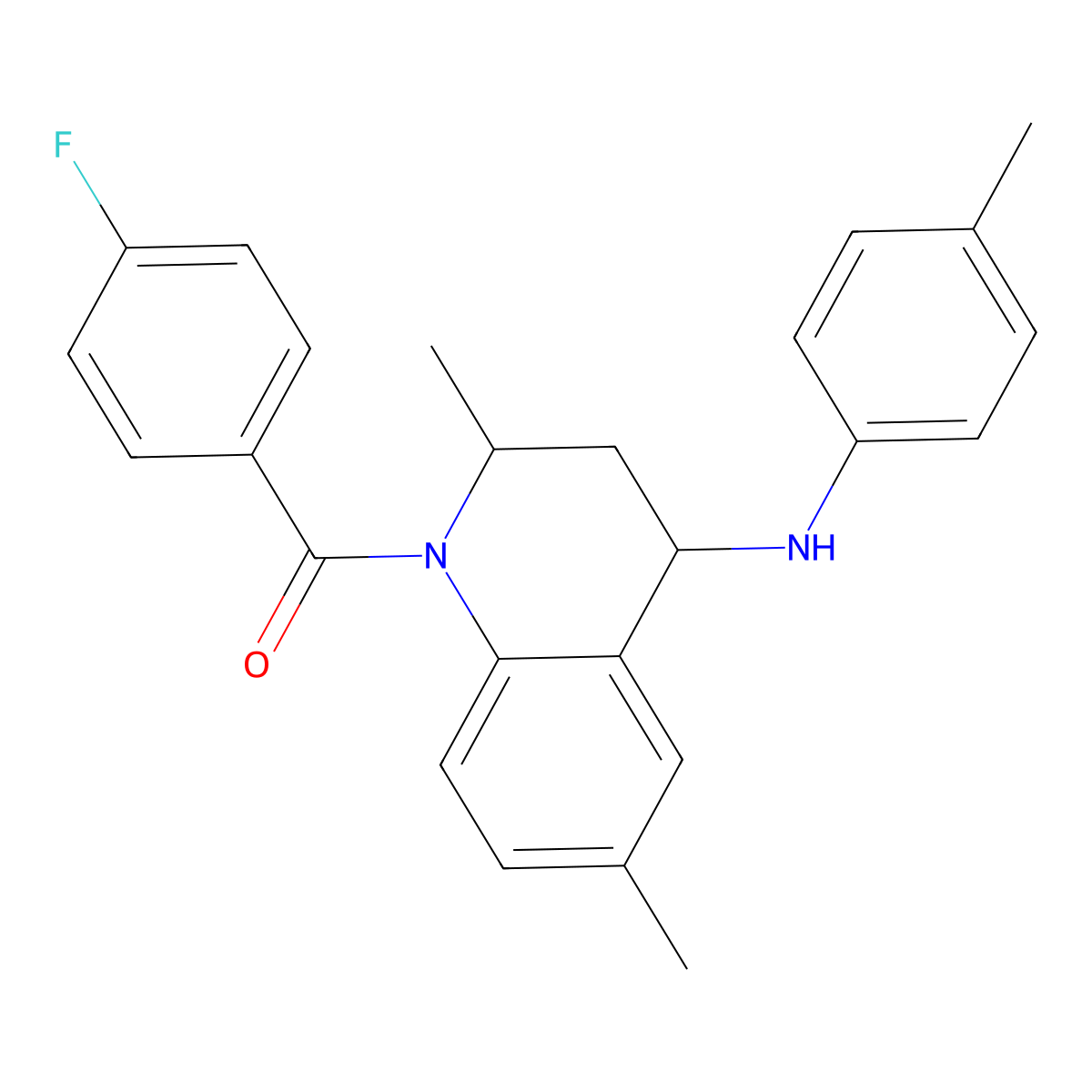 [2,6-dimethyl-4-(4-methylanilino)-3,4-dihydro-2H-quinolin-1-yl]-(4-fluorophenyl)methanone molecular structure, CAS 352021-06-8