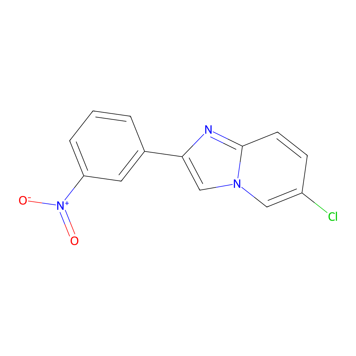 6-Chloro-2-(3-nitrophenyl)imidazo[1,2-a]pyridine molecular structure, CAS 352023-64-4