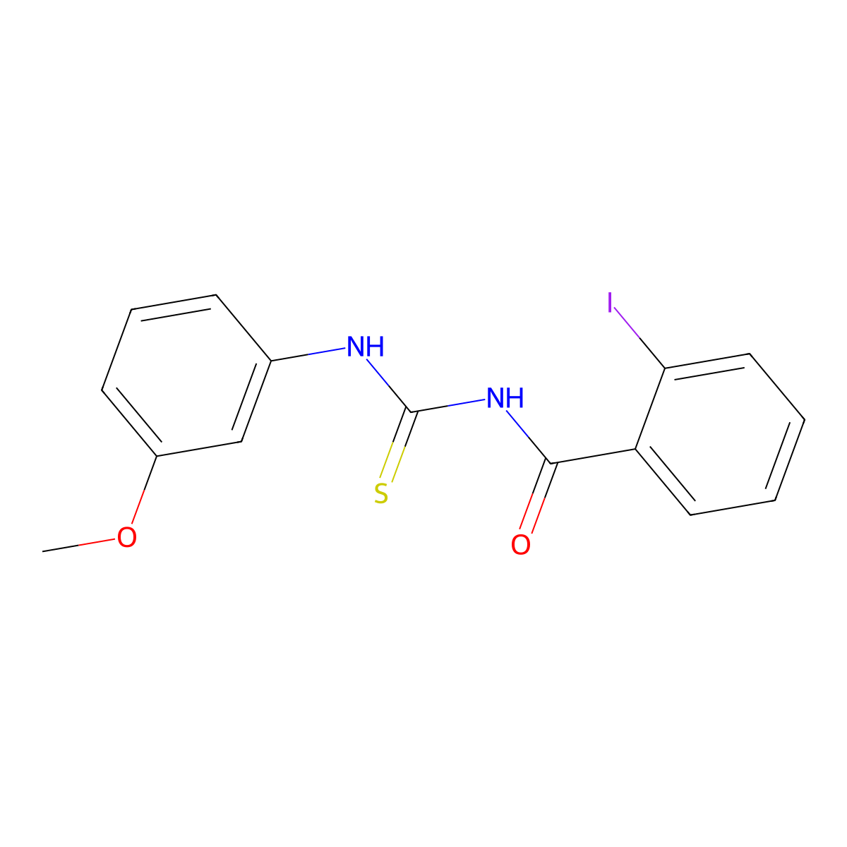 2-iodo-N-[(3-methoxyphenyl)carbamothioyl]benzamide molecular structure, CAS 352024-93-2
