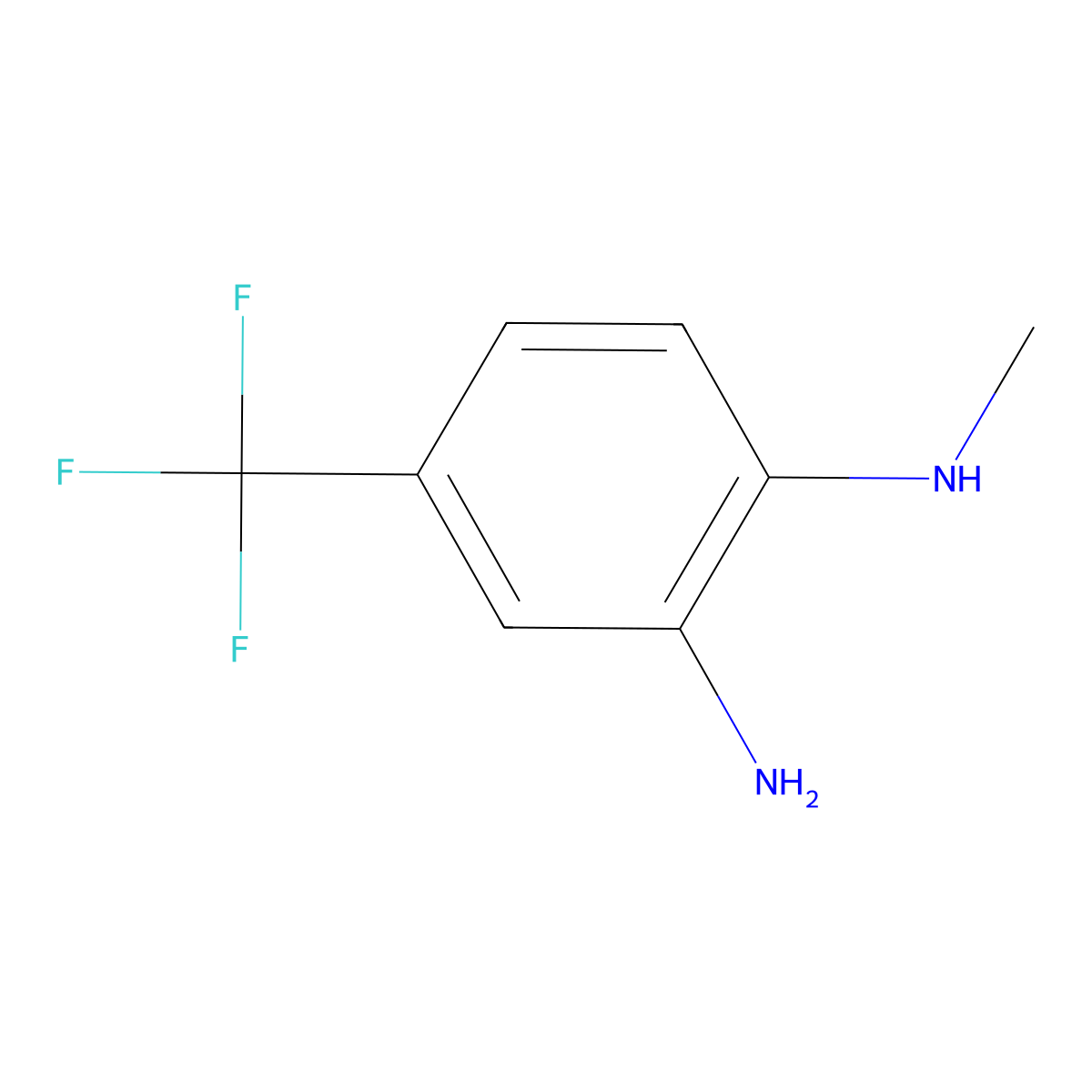N1-Methyl-4-(trifluoromethyl)benzene-1,2-diamine molecular structure, CAS 35203-49-7