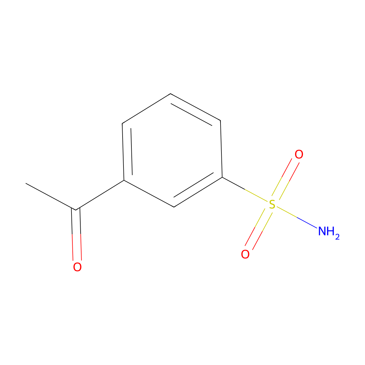 3-Acetylbenzene-1-sulfonamide molecular structure, CAS 35203-88-4
