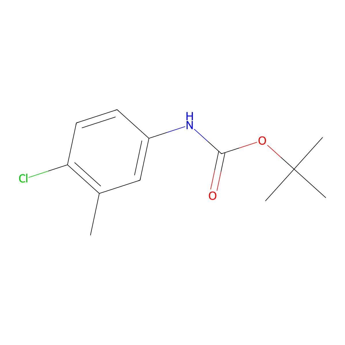 tert-Butyl (4-chloro-3-methylphenyl)carbamate molecular structure, CAS 352030-17-2