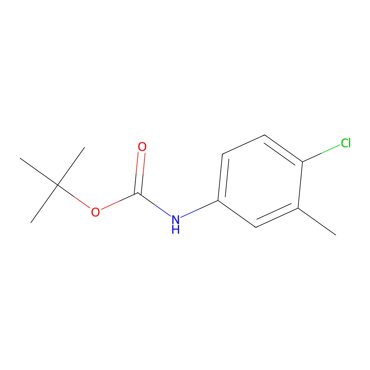 tert-Butyl (4-chloro-3-methylphenyl)carbamate molecular structure, CAS 352030-17-2