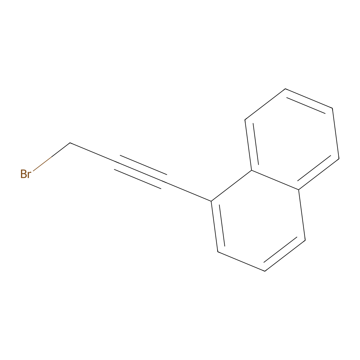 1-(3-Bromo-1-propynyl)naphthalene molecular structure, CAS 352035-98-4