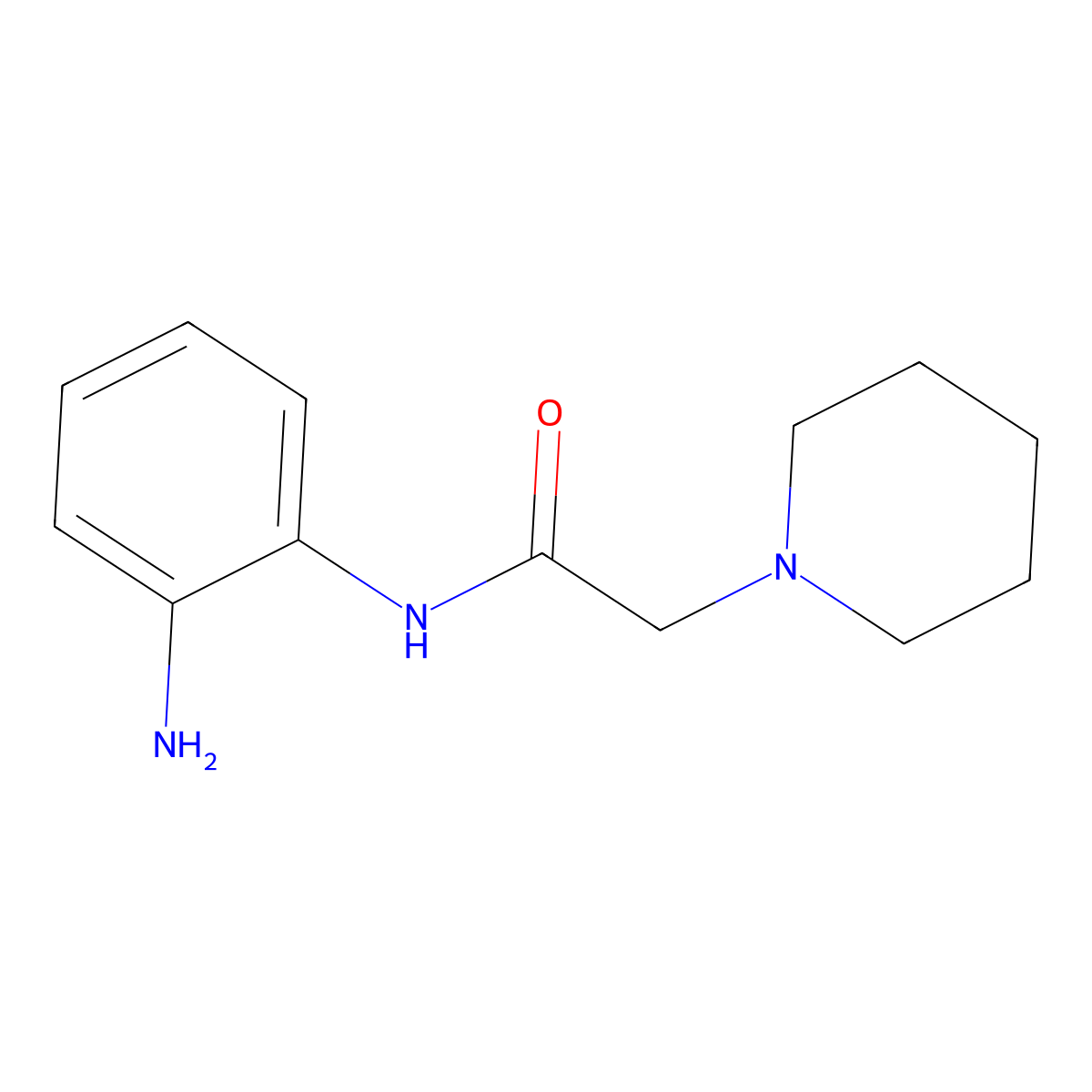 N-(2-aminophenyl)-2-(piperidin-1-yl)acetamide molecular structure, CAS 35204-16-1