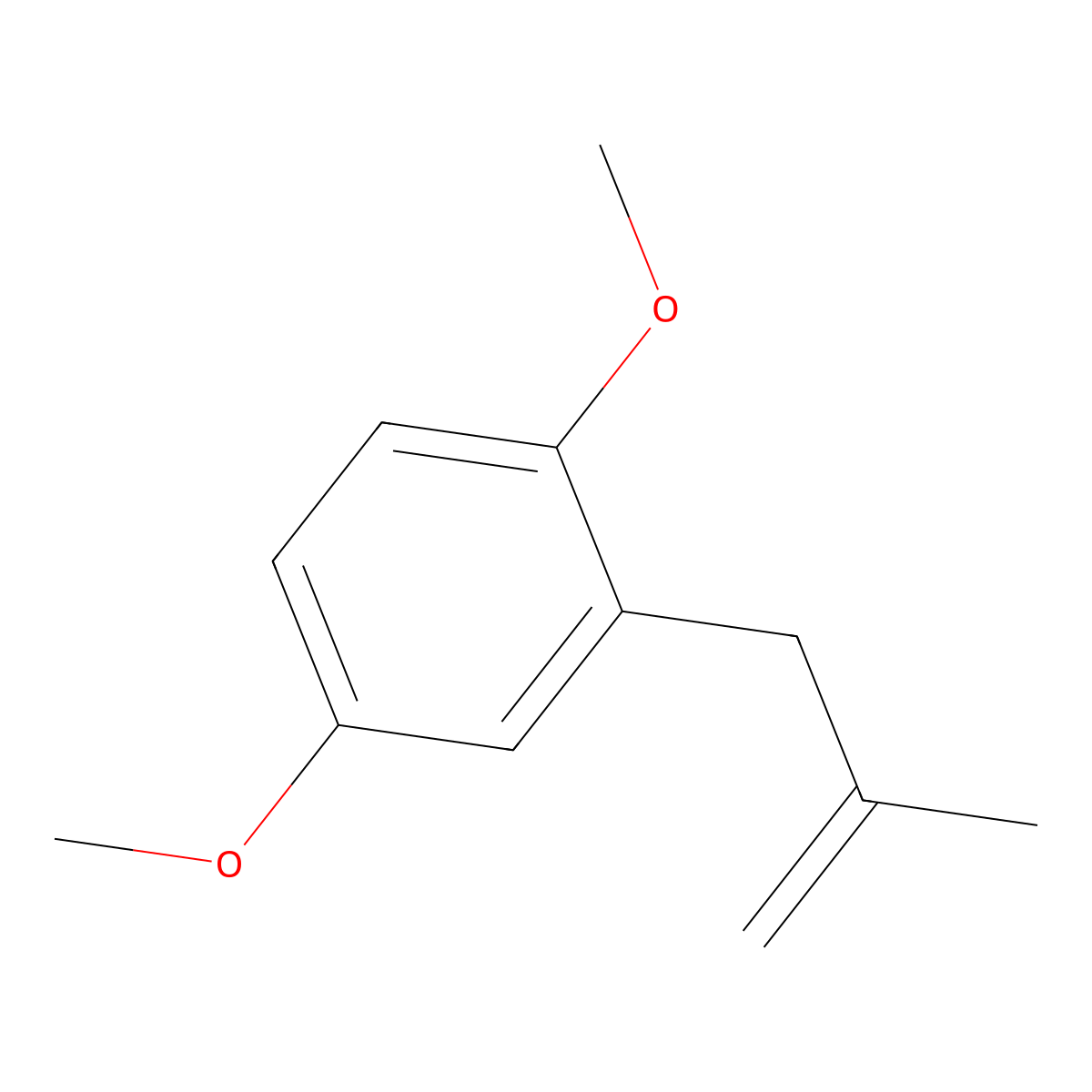 3-(2,5-Dimethoxyphenyl)-2-methyl-1-propene molecular structure, CAS 35205-21-1